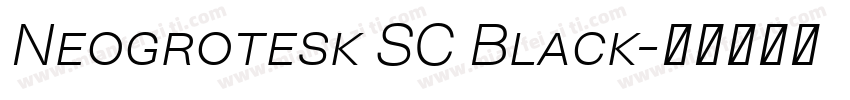 Neogrotesk SC Black字体转换